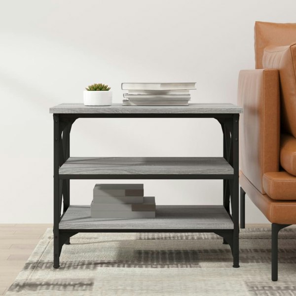 Berkfield Side Table Grey Sonoma 55x38x45 cm Engineered Wood