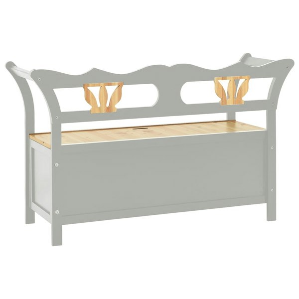 Berkfield Bench Grey 107x45x75.5 cm Solid Wood Fir