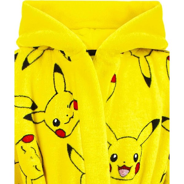 Pokemon Childrens/Kids Pikachu Faces Dressing Gown - Yellow