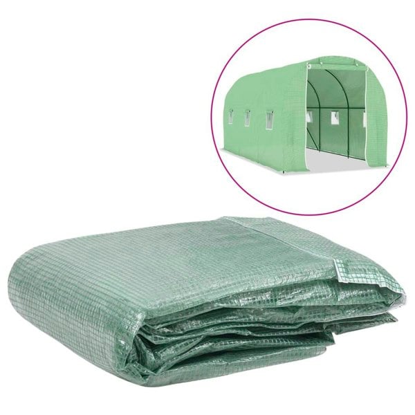 Berkfield Greenhouse Replacement Cover (9 m�__) 200x450x200 cm Green