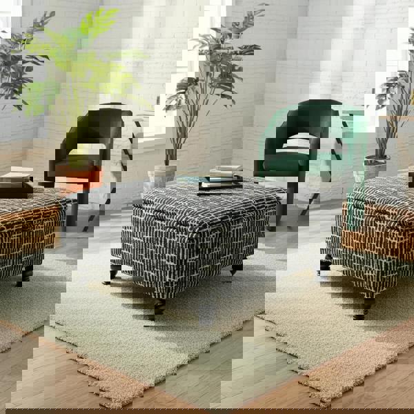 High-quality material padded seat with storage compartment