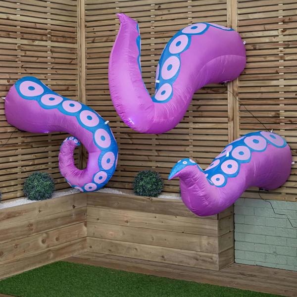 Samuel Alexander Set of 3 Light up Large Inflatable Octopus Tentacles Halloween Decoration with LEDs