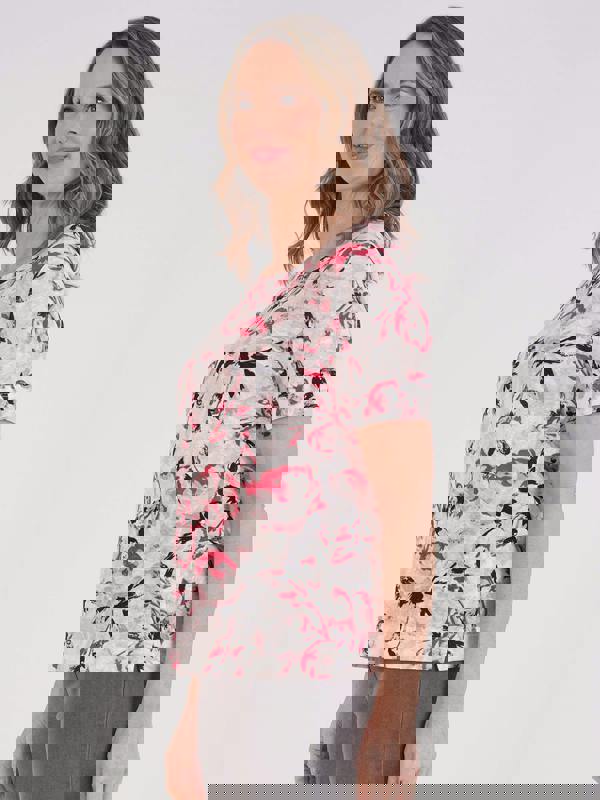 TIGI Rose Bloom Printed Top