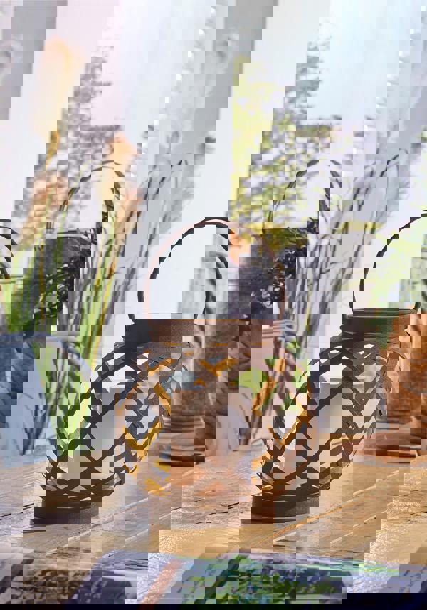 Luxform Solar Mtl Rattan Effect Table Lantern 2Pk