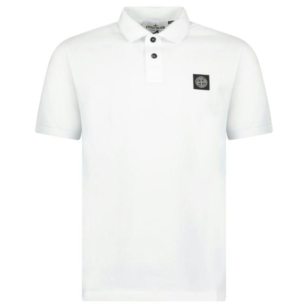 Stone Island Compass Logo Polo White - chancefashionco