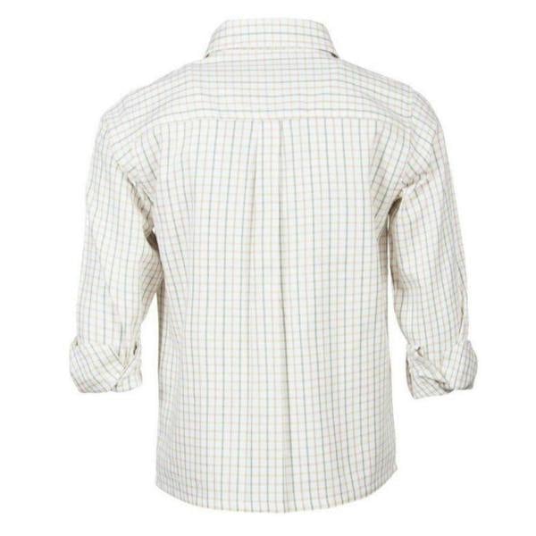 Rydale Junior Country Shirt Green Tattersall rear view