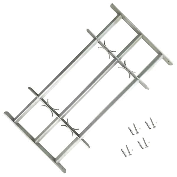 Berkfield Adjustable Security Grille for Windows with 3 Crossbars 500-650 mm