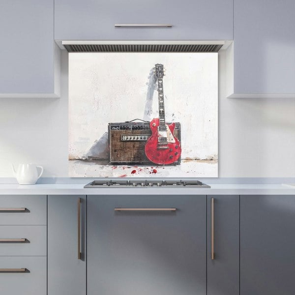 Warren Reed - Designer Red Guitar: Echoes of Rock Kitchen Splashback