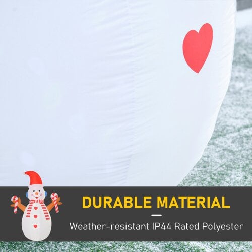HOMCOM Christmas Inflatable Snowman, Rotating Lighted Indoor Outdoor  Decoration