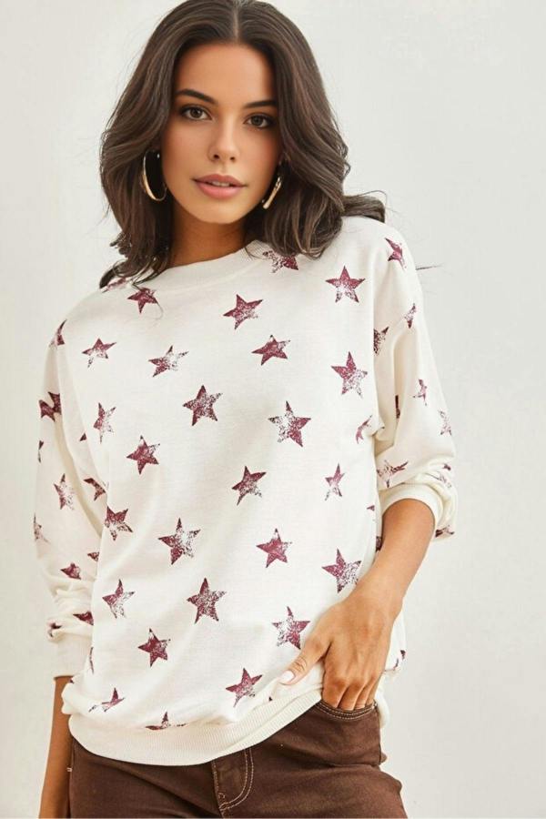 Hoxton Gal Basic Soft-Textured Oversized Sweatshirt