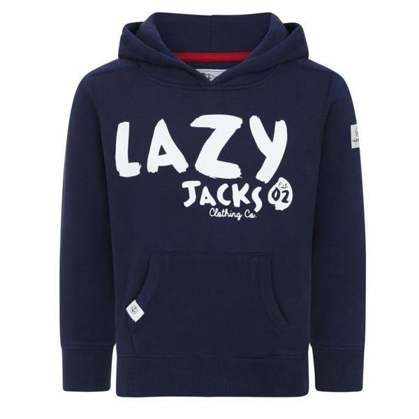 Lazy Jacks Childrens/Kids Established Hoodie - Marine - 
