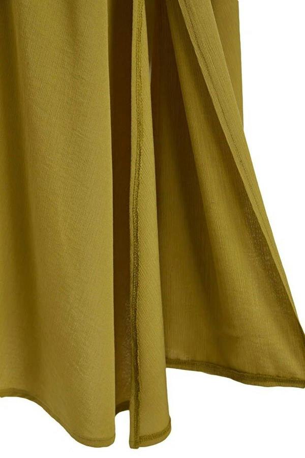WOVCOR Woven Ruched Maxi Beach Dress