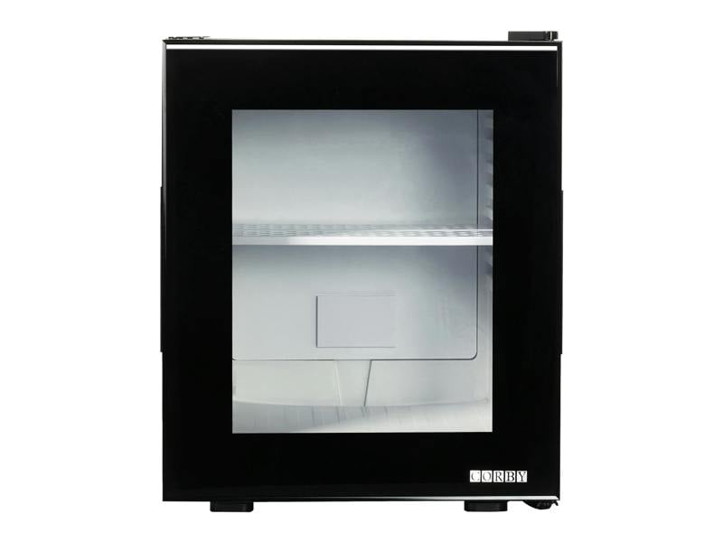 Corby Eton 20L Glass Door Minibar in Black - UK Plug