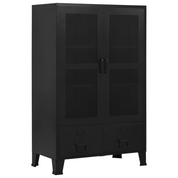 Berkfield Office Cabinet with Mesh Doors Industrial 75x40x120 cm Steel