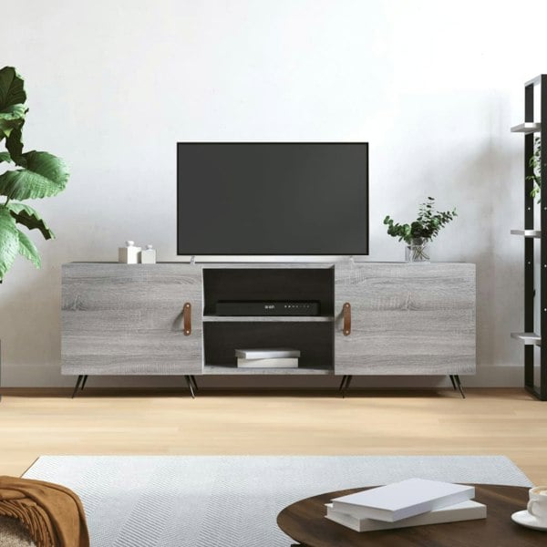Berkfield TV Cabinet Grey Sonoma 150x30x50 cm Engineered Wood
