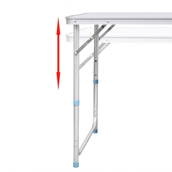 Berkfield Foldable Camping Table Height Adjustable Aluminium 120 x 60 cm
