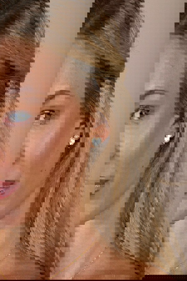 SVNX Moonstone Heart Necklace & Earrings Set in Gold Colour - Gift Boxed