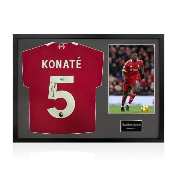Ibrahima Konaté Signed Liverpool Shirt Classic Frame (ACG Cert)