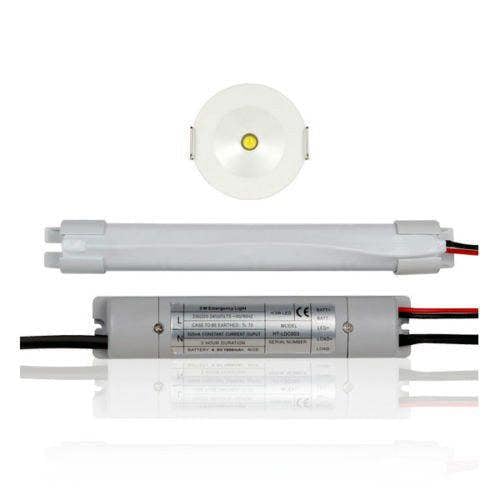 ENER-J 3W LED Non-Maintained Emergency Downlight 5500k Daylight White, IP20 Rated, 33-35mm Cut out, 3Hr Emergency Duration, White Rim - Single Pack