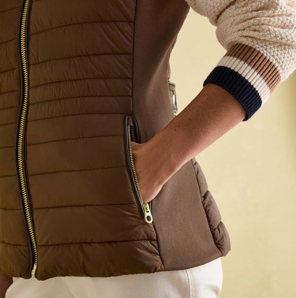 Joules BECKLEY Womens Gilet Chestnut