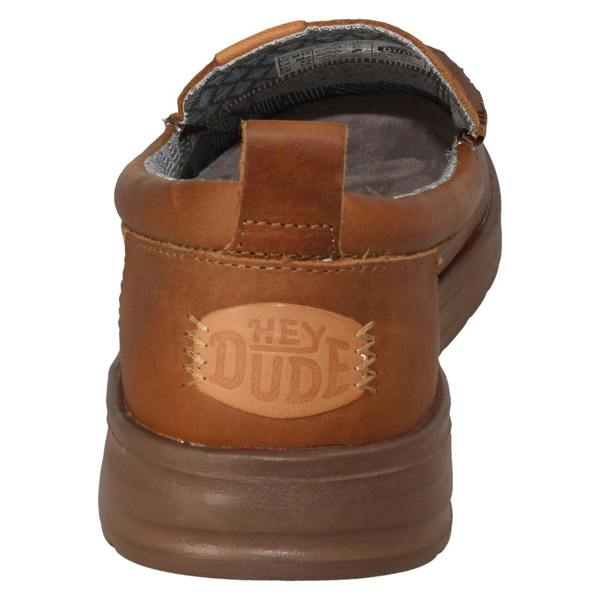 HEYDUDE Mens Hey Dude Slip On Leather Shoes Wally Grip