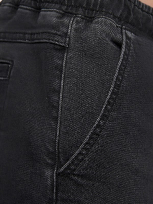 Crosshatch Malimore Cargo Cuff Jeans Black Wash
