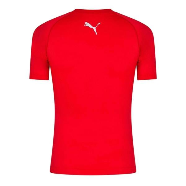 Puma Mens Performance Plain Round Neck Athletic T-Shirt - Red - 