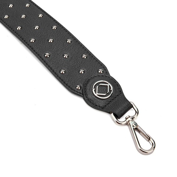 KeriKit England Stevie Silver Studded Leather Strap - Black