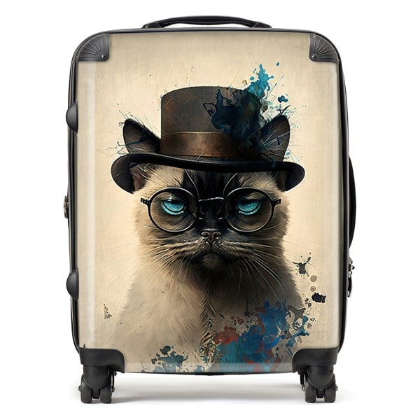 Warren Reed Siamese Cat Splashart Suitcase