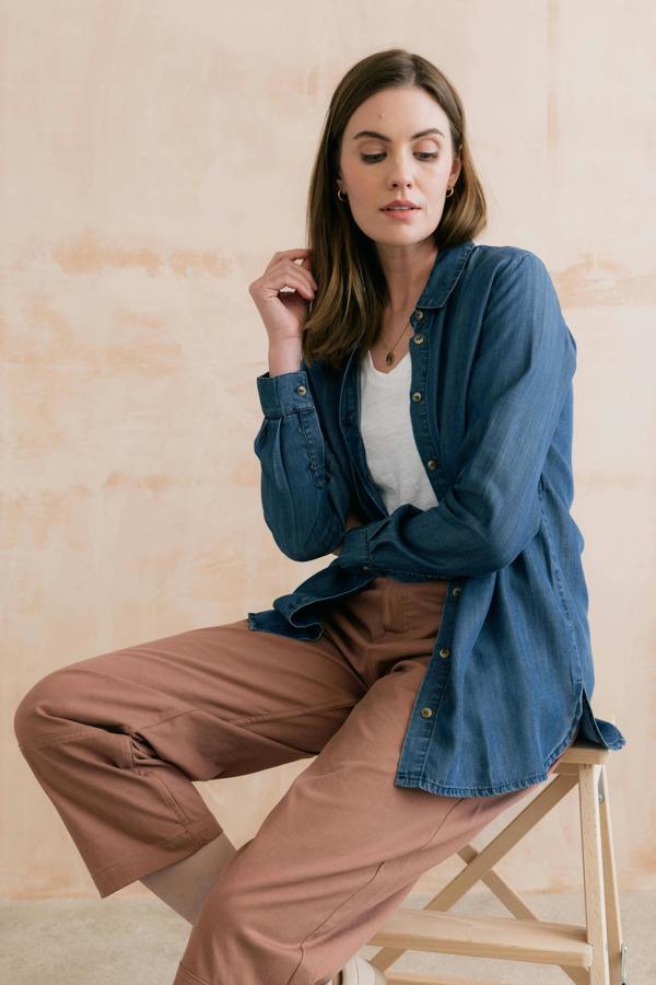 Lily & Me Willow Denim Shirt Blue