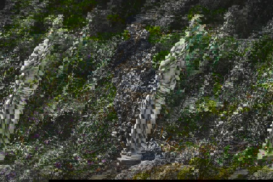 Large Greek style Hunter Male Stone Cast Statue