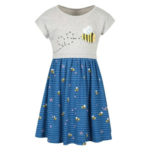 Mountain Warehouse Girls Poppy Bees Organic Cotton Dress - Cobalt