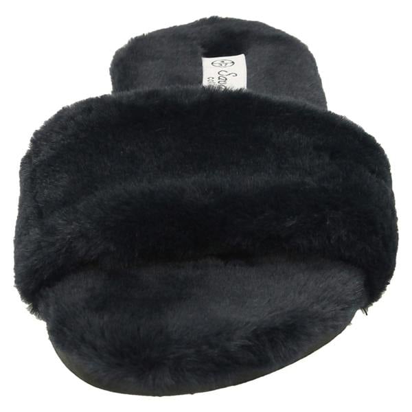 Savannah Ladies Savannah Flat All Fur Slider Mules F00090
