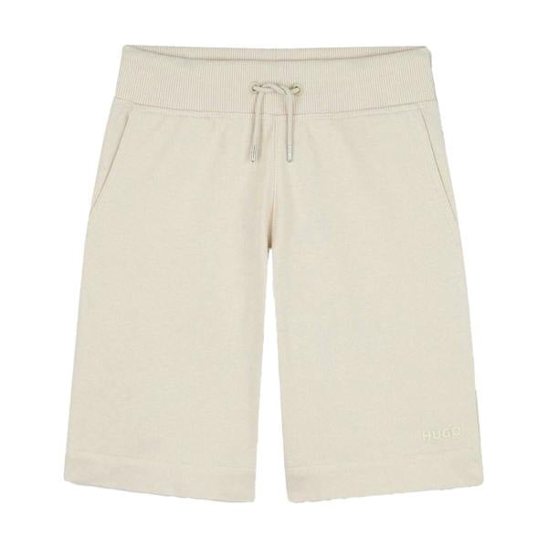 Hugo Boss Childrens/Kids Ribbed Relaxed Fit Sweat Shorts - Stone - 