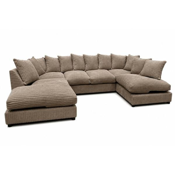 Snug Furniture Preston U Shaped Jumbo Cord Scatter-Back Corner Sofa
