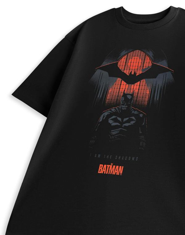 DC Comics The Batman Unisex Black I Am The Shadow Short Sleeved T-Shirt