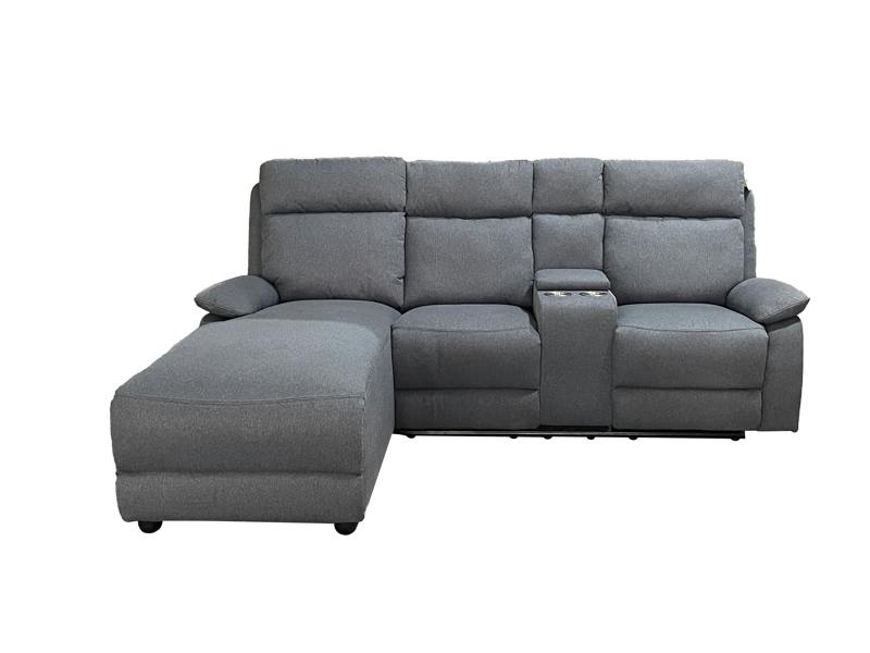 DS Living The 3 Seater Nova Lounger Left Corner Sofa in Grey or Cream