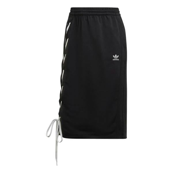 Adidas Womens/Ladies Originals Lace Up Regular Midi Skirt - Black - 