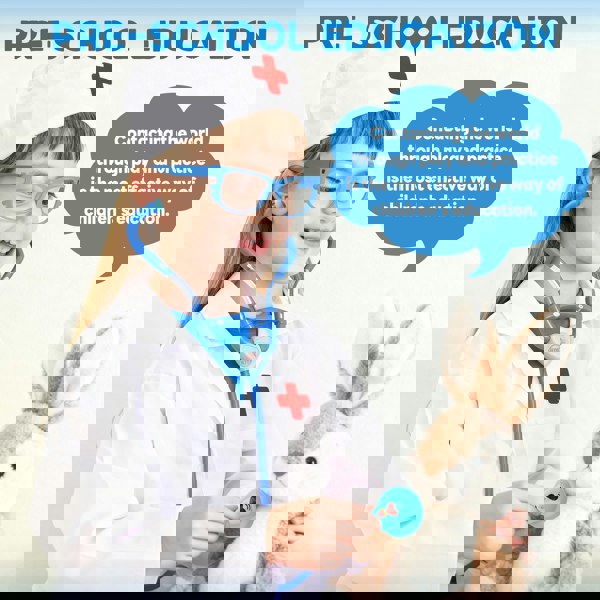 deAO Toys Doctor Kit for Kids, 20 PCS Educational Pretend Medical Station Set, Portable Pretend Role Play Set