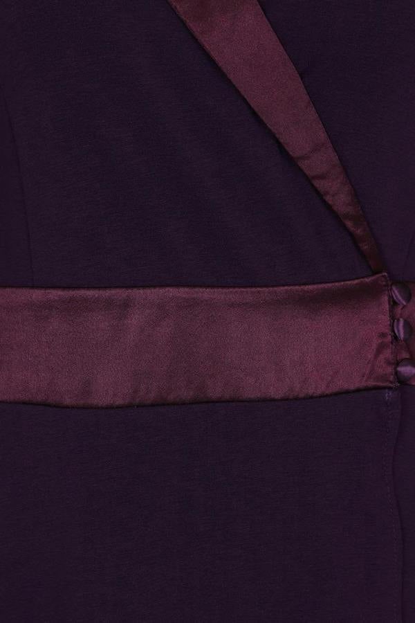 HotSquash Fit & Flare Wrap Dress with Silky Trim