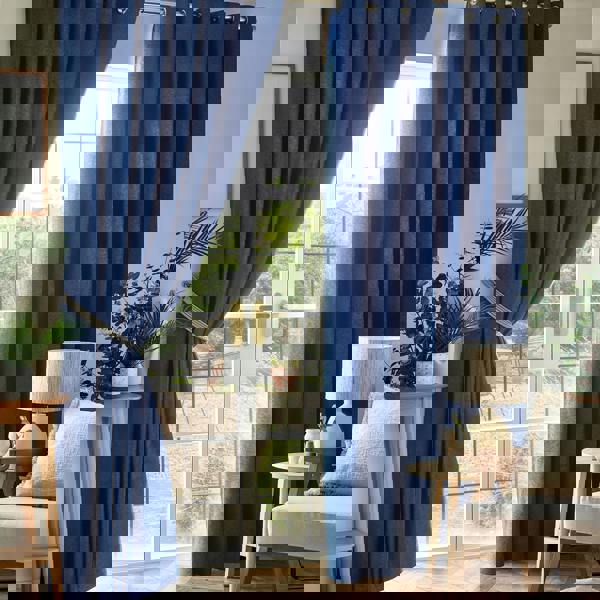 Luxury Living Chenille Blackout Ring Top Eyelet Curtains