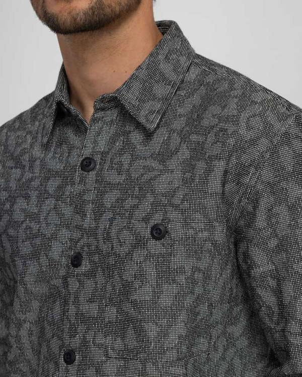 Steel & Jelly Nantwich - Leopard Jacquard Long Sleeve Shirt