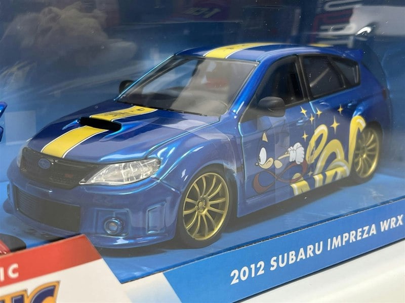 Jada Sonic The Hedgehog Figure and 2012 Subaru Impreza WRX STI 1:24 Jada 35871