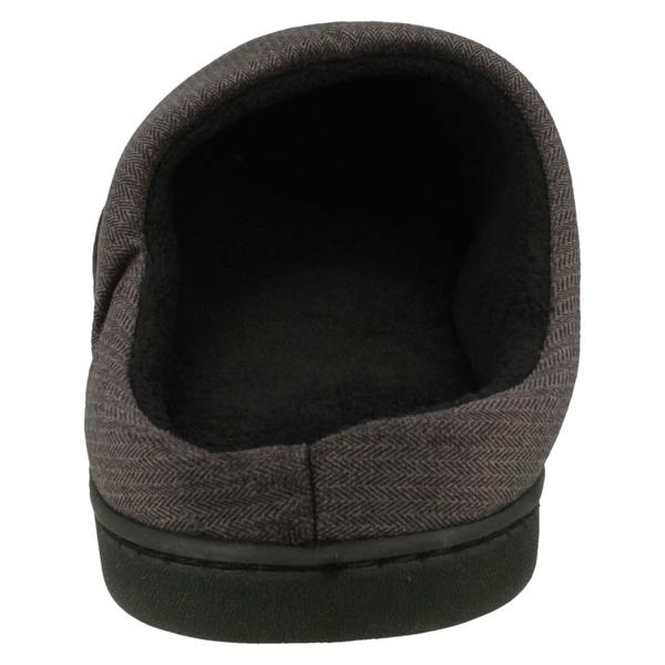 Mens So Comfy Slip On Velour Mule Slippers - Pete