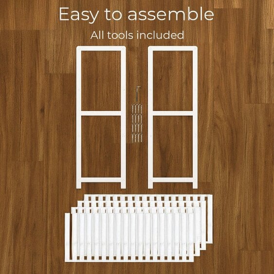 Neo White 4-Tier Bamboo Shoe Rack Wooden Shoe Storage Organiser Shelf for Hallway, Entrance Living Room