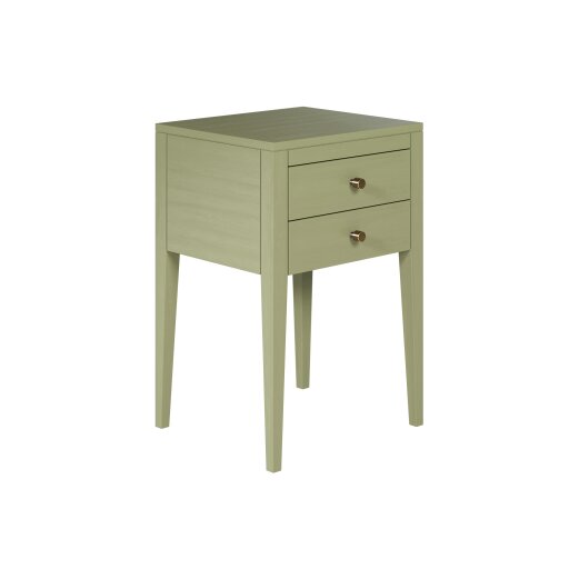 Wyld Haus Pirenopolis Sage Green Wood Grain 2 Drawer Bedside Table