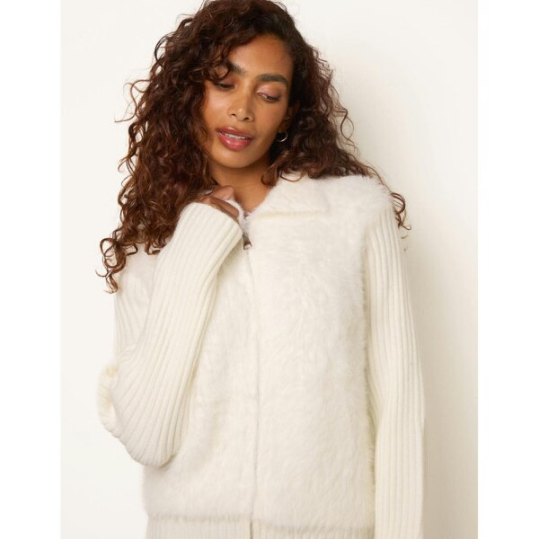 Blue Vanilla Fuzzy Knit Cardigan