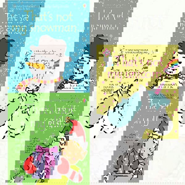 Usborne Thats not my touchy feely series 3 books collection Set (elf, snowman, unicorn)