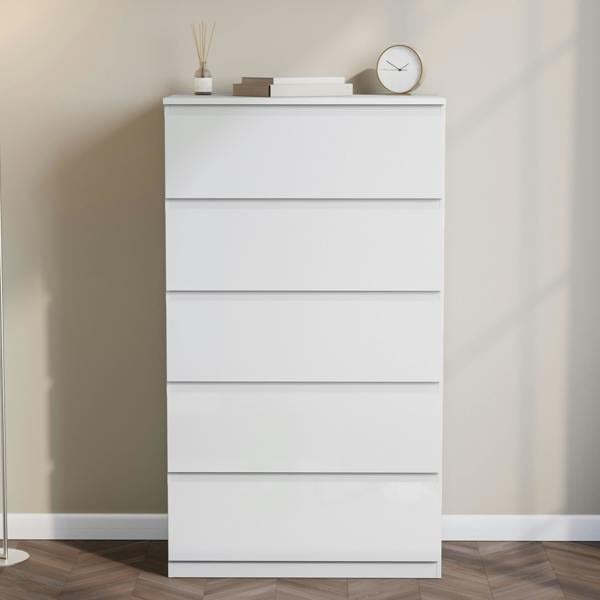 Vida Designs Glinton 5 Drawer Chest, Black