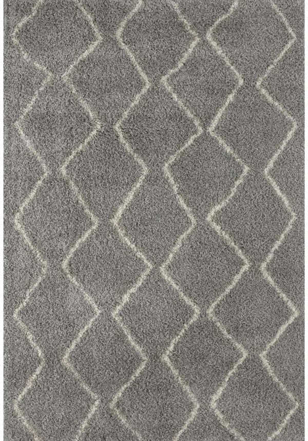 Moroccan Shaggy Grey rug plush rug combines softness, durability